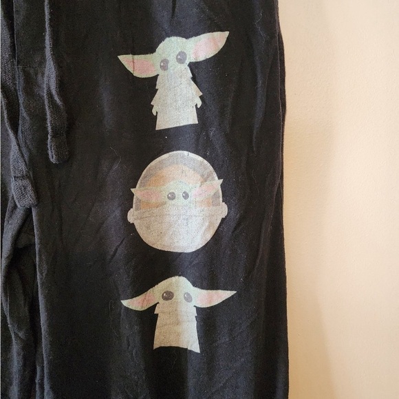 Mens Star wars yoda black sleep pants size large - Picture 2 of 4